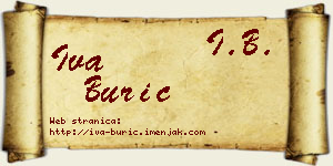 Iva Burić vizit kartica